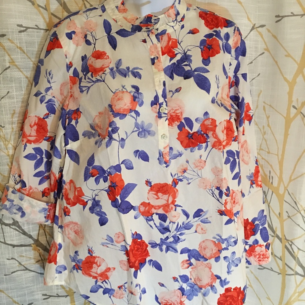 Floral Blouse Long-sleeves